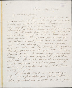 Letter from Mary Gray Chapman, Boston, [Massachusetts], to William Lloyd Garrison, 1840 May 3rd