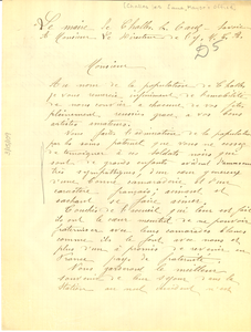 Letter from Challes-les-Eaux Office of the Mayor to William Stevenson