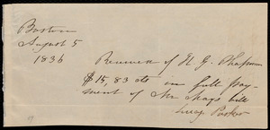 Thumbnail for Letter from Anne Warren Weston, New Bedford, to Maria Weston Chapman, August 1, 1836