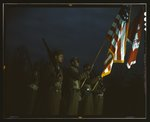 Color guard of Negro engineers, Ft. Belvoir(?), [Va.]