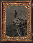 [Unidentified soldier in Union uniform atop Lookout Mountain, Tennessee]