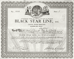 Certificate of Black Star Line stock