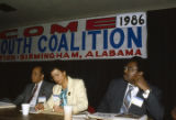 Dr. Carol Zippert and Senator Hank Sanders at the New South Coalition convention at the Hyatt Hotel in Birmingham, Alabama.