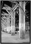 8.  October 1972. INTERIOR VIEW OF THREE-PART COLUMN WITH IRON CORE. - Atlantic &amp; Great Western Railroad, Meadville Repair Shops, Machine &amp; Erecting Shop, East bank of French Creek, 1000 feet South of Spring Street, Meadville, Crawford County, PA