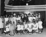 Lena Horne standing in front of Sanford Hall