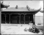 Construction in the courtyard of the China pavilion