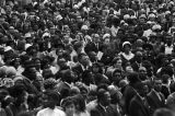 Crowd at a memorial service for Martin Luther King Jr. at the Jefferson County courthouse in Birmingham, Alabama.