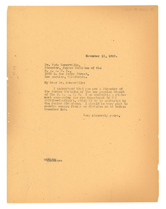 Letter from W. E. B. Du Bois to N.A.A.C.P. Los Angeles Branch