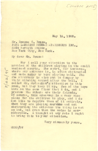 Letter from W. E. B. Du Bois to Paul Laurence Dunbar Apartments, Inc.