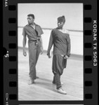 Artistic Director Lula Washington and a male dancer rehearsing in Los Angeles, Calif., 1986