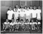 Thumbnail for A group of Baltimore and Washington Midget Basketball members who participated in the program at the Twelfth Street Branch YMCA, Washington, D.C. on February 22, 1949.