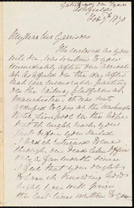 Letter from Elizabeth Swan Mawson, [Gateshead, England], to William Lloyd Garrison, Feb[ruary] 7th 1870