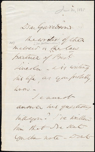 Thumbnail for Letter from Wendell Phillips, to William Lloyd Garrison, June 30 [1865]