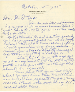 Letter from Lillian Alexander to W. E. B. Du Bois