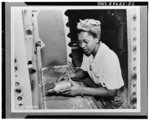 The six plane factories of the Douglas Aircraft Company have been termed an industrial melting pot, since men and women of fifty-eight national origins work side by side in pushing Americas's plane output. S. O. Porter, Douglas director of personnel, recently declared that Negros are doing an outstanding job in all plants. Ruth Miller works in the El Segundo Plant of the Douglas Aircraft Company