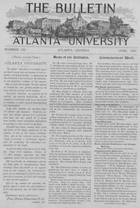 The Bulletin of Atlanta University, June 1901 no. 120, Atlanta, Georgia