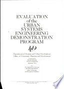 Evaluation of the urban systems engineering demonstration program