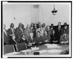 Thumbnail for [Ben T. Shorter, Reverend William Holmes Borders, Reverend A. Bell, Reverend B.J. Johnson, Austin T. Walden, and Clarence Mitchell posed with others]