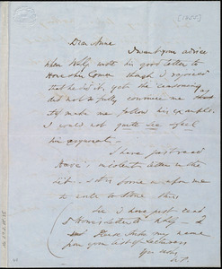 Letter from Wendell Phillips, [Boston?, Mass.], to Anne Warren Weston, [not before 1855 Nov. 12]