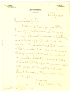 Thumbnail for Letter from Roscoe Conkling Bruce to W. E. B. Du Bois