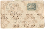 [Civil War envelope folded from wallpaper to Miss Susan Middleton]