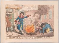 The Crown &amp; Anchor-libel burnt by the public hangman graphic : see the proceedings of the House of Commns. Novr. 26th, 1795 / Js. Gy. desn. et fect.