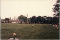 Photograph of a Ceremony at the Avenue of Flags in the Veterans Garden