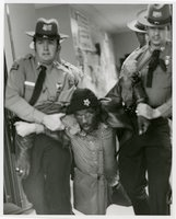 Black student protest in Wilbur Cross Library