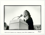 Coretta Scott King speaking at Anti-Vietnam War Rally. Kezar Stadium, San Francisco, CA. 1967