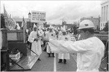 Klansmen at a Ku Klux Klan rally in Montgomery, Alabama.