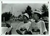 Edna Bryant Cody and Christine Rogers Dennis, residents of Summerhill, July 5, 1990