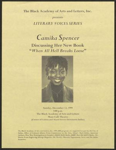 Flyer: Literary Voices Series