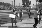 Residents protest, Los Angeles, 1985