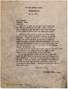 Letter from Dr. Edwin D. Moten to Mr. Rinhart, May 15, 1946