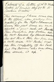 Extract of a letter of A. W. Weston to Caroline Weston [manuscript]