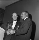 Martin Luther King, Jr. and Jacob Rothschild at the Nobel Peace Prize recognition dinner, National Conference of Christians and Jews, Dinkier Plaza Hotel, Atlanta, Georgia, January 27, 1965