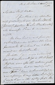 Incomplete letter to] My dear Miss Weston [manuscript