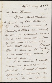 Letter to] My Dear Garrison [manuscript