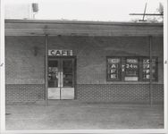 Mississippi State Sovereignty Commission photograph of the front entrance to Stanley's Cafe, Winona, Mississippi, 1961 November 1