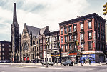 View SW along Malcolm X Blvd. from W. 124th St., Harlem, 1994