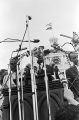 Martin Luther King Jr. speaking in front of the Capitol in Montgomery, Alabama, at the conclusion of the Selma to Montgomery March.