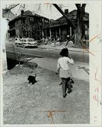 Atlanta Substandard Housing, Residents Outside Houses in Low Income Neighborhood, Vine City, March 11, 1968