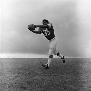 NTSU player catching a ball, 45