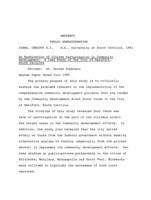 An examination of citizen participation in community development: a case study of the city of Beauport, South Carolina, 1985