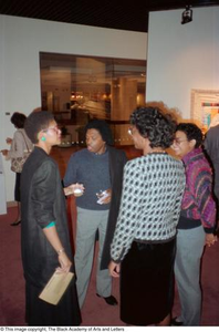 Photograph of Curtis King and guests at exhibition