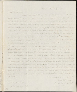 Letter from Daniel P. Parker, Boston, [Massachusetts], to Maria Weston Chapman, 1843 Oct[ober] 10