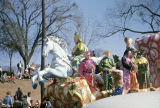 Krewe of the Phantom Host float during the parade in Montgomery, Alabama.