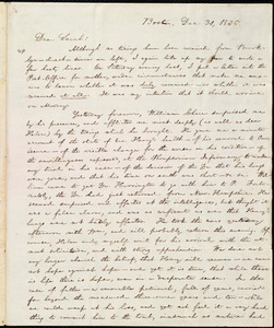 Thumbnail for Letter from William Lloyd Garrison, Boston, [Mass.], to Sarah Thurber Benson, Dec. 31, 1836