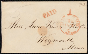 Letter from G. R. Russell, West Roxbury, [Mass.], to Anne Warren Weston, Oct. 29, 1848