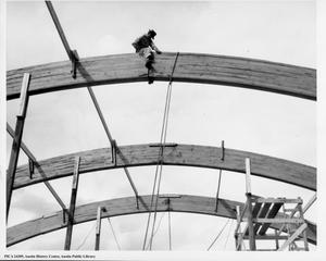 Thumbnail for Arch construction of the Negro Recreation Building, now Doris Miller Auditorium, in Rosewood Park